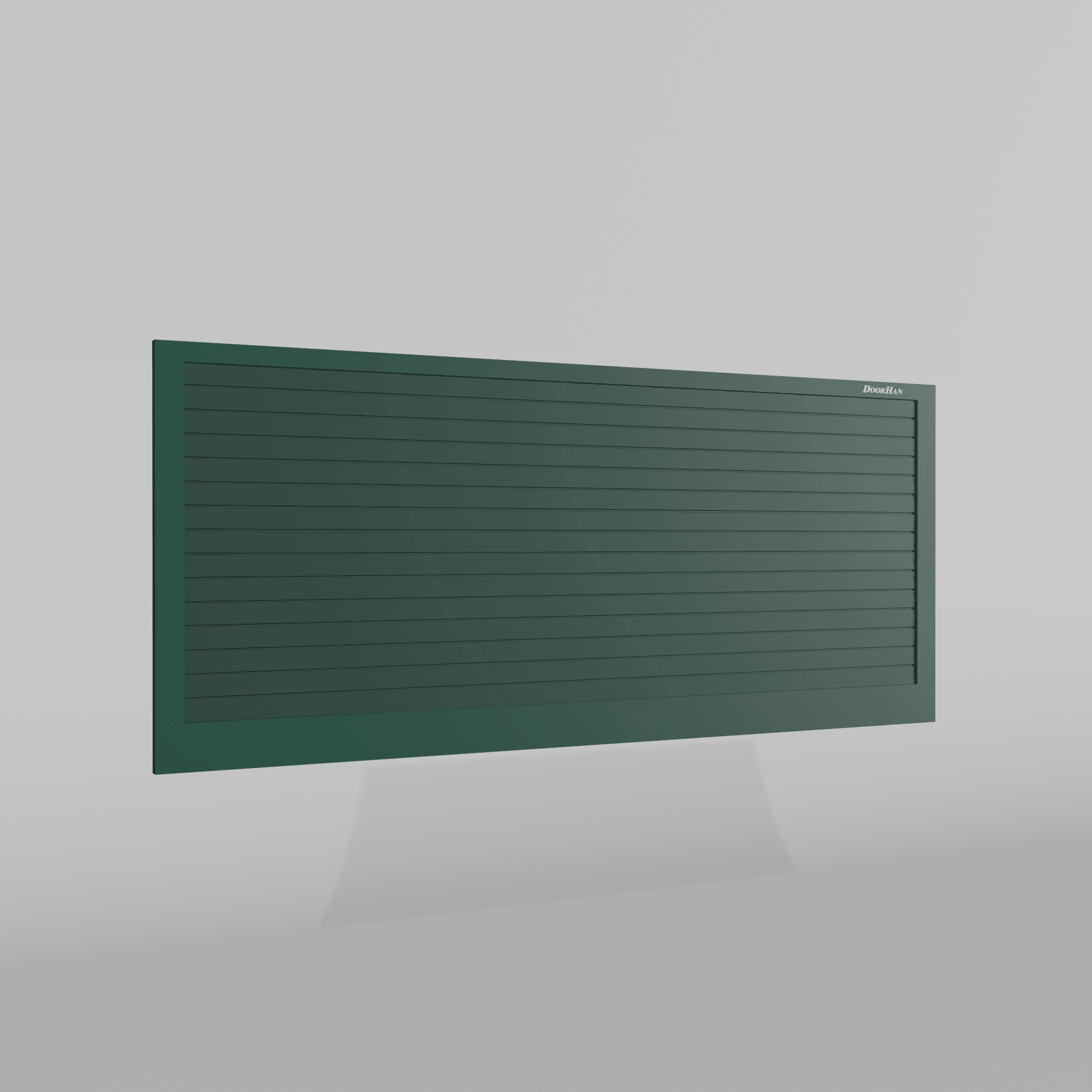 Откатные ворота DoorHan 3100х1500 цвета RAL 6005 (зелёный) с дизайном «доска» с автоматикой